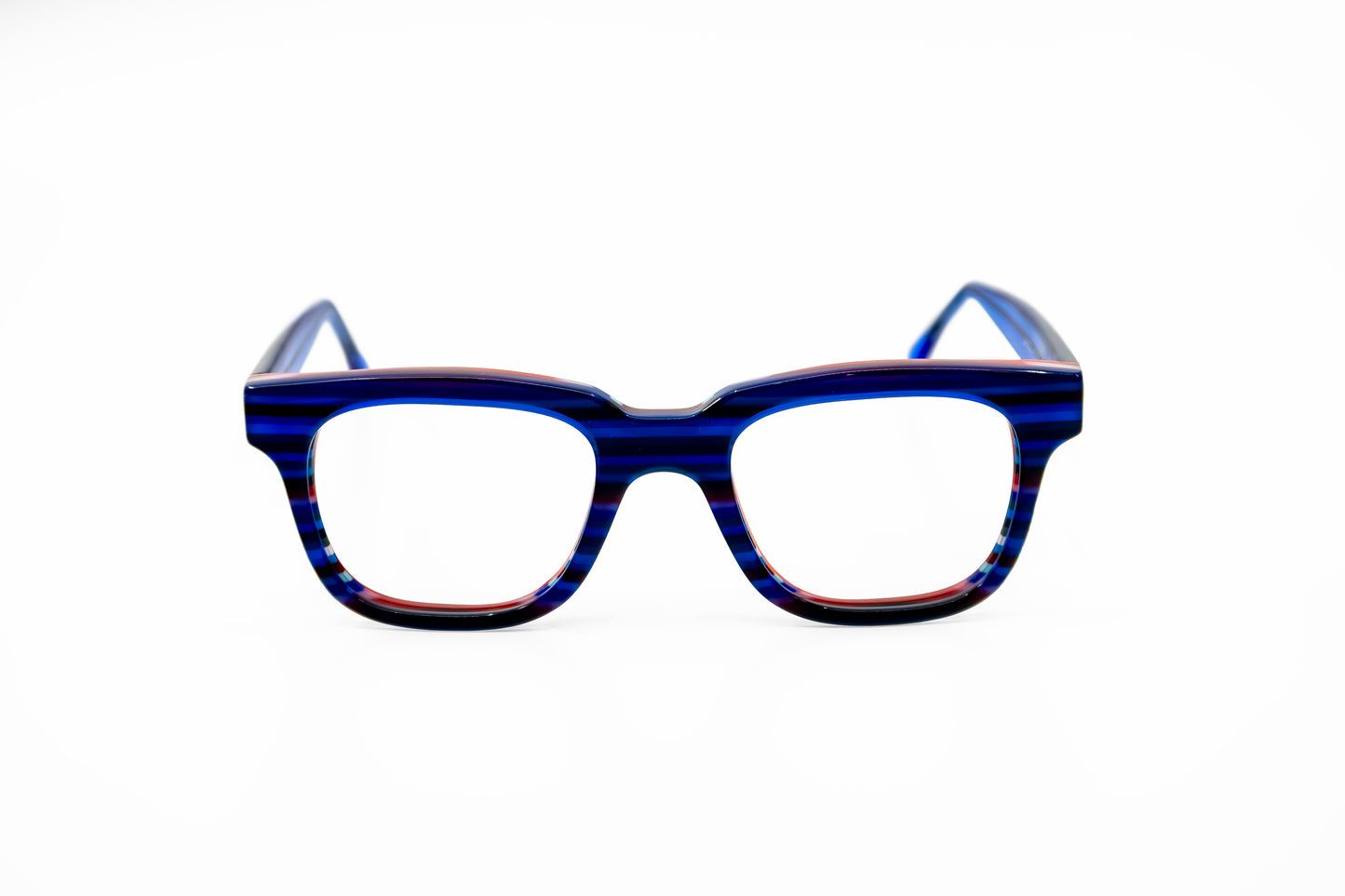 square blue custom optical glasses New York