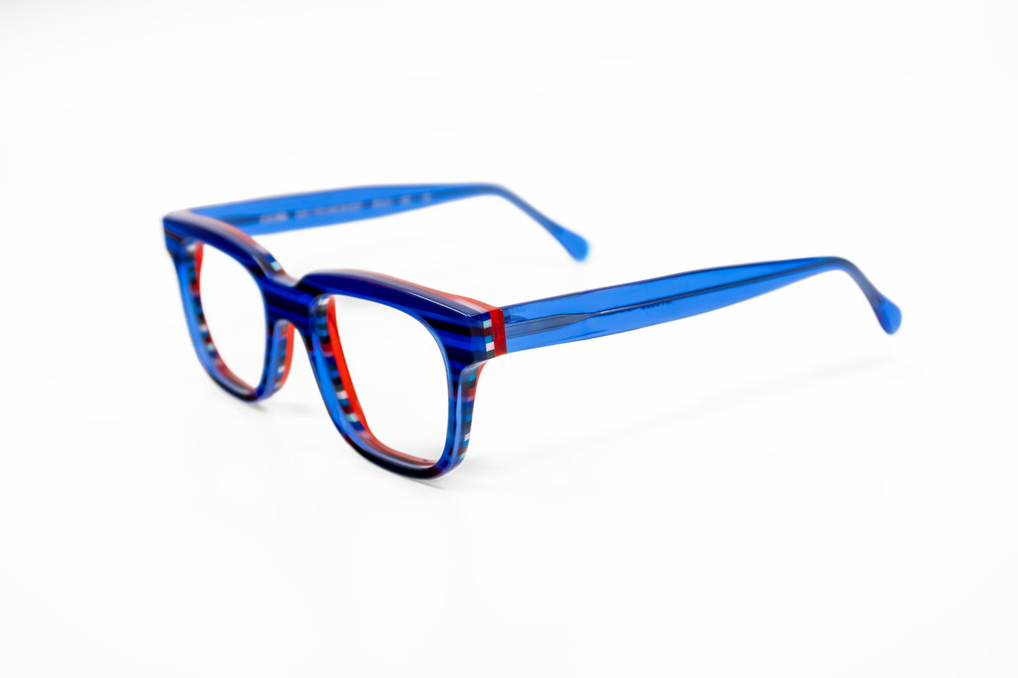 square blue custom optical glasses New York
