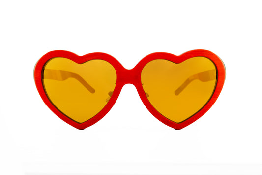 LOL by FEB31st wooden sunglasses red