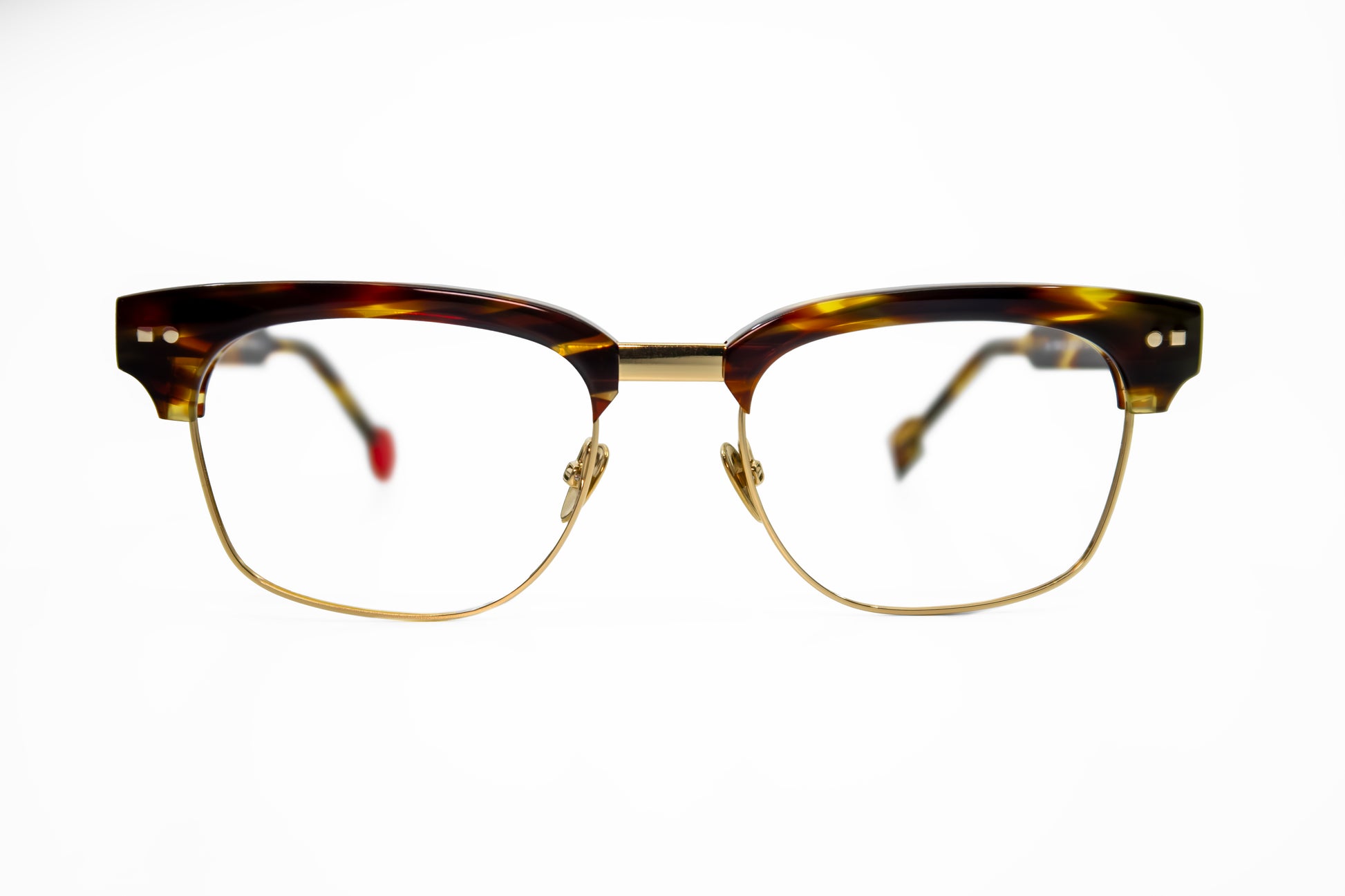 square tortoise gold metal Glasses New York