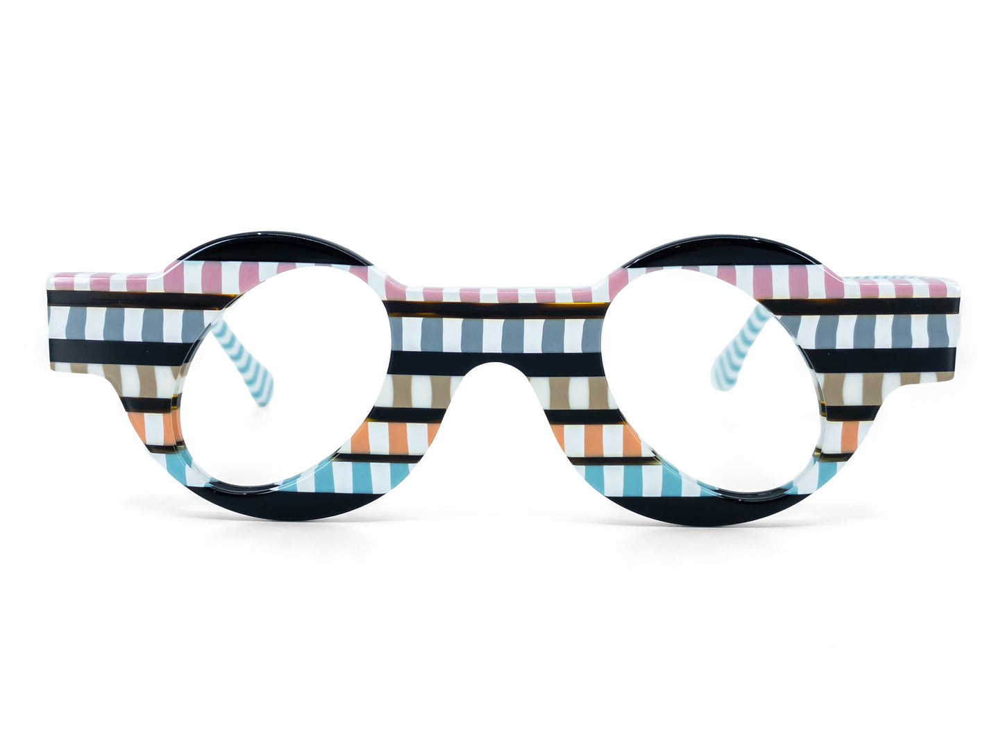 Modified oval 3070 by La Bleu LE Frames Glasses striped