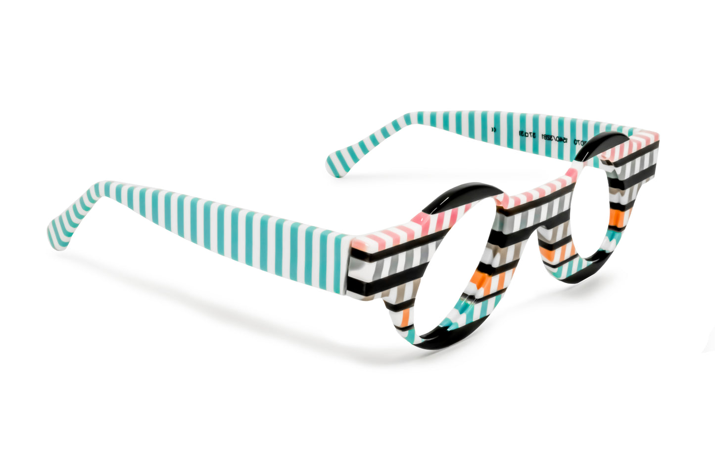 Modified oval 3070 by La Bleu LE Frames Glasses striped