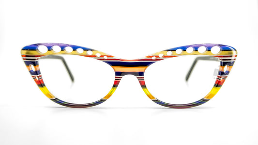 funky cateye colorful custom optical glasses New York