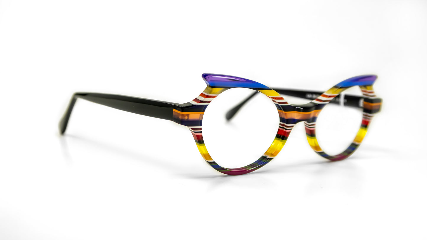 Cateye 3106 by La Bleu Frames Glasses striped