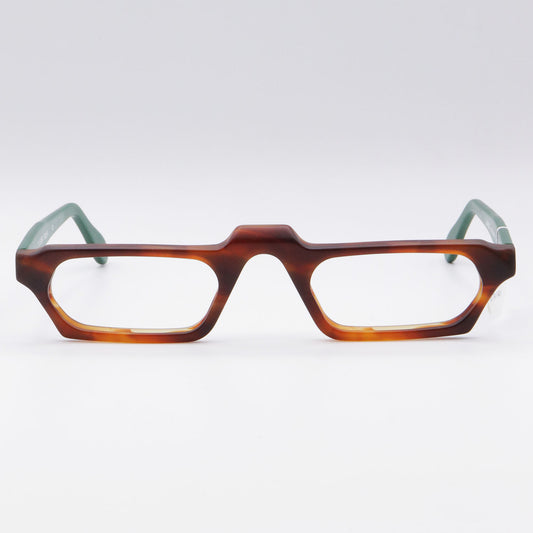 Rectangular 28 by La Bleu Green and Brown Matte