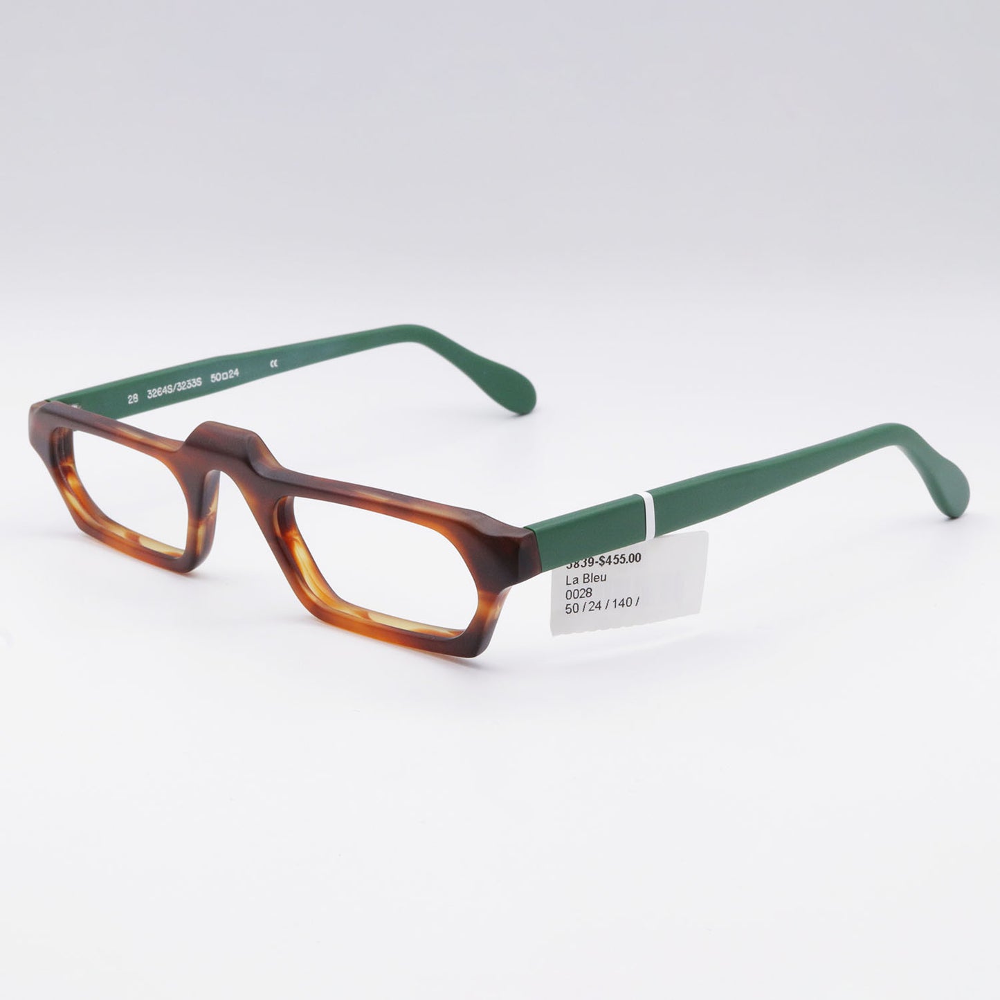 Rectangular 28 by La Bleu Green and Brown Matte