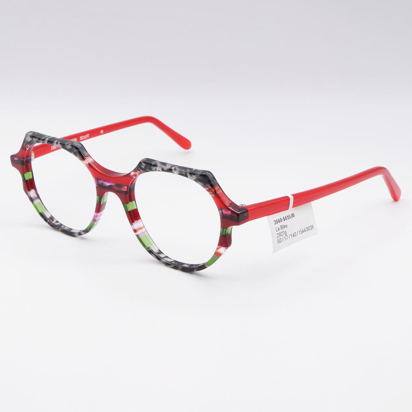 Round 2927 by La Bleu Frames Glasses Red and Grey
