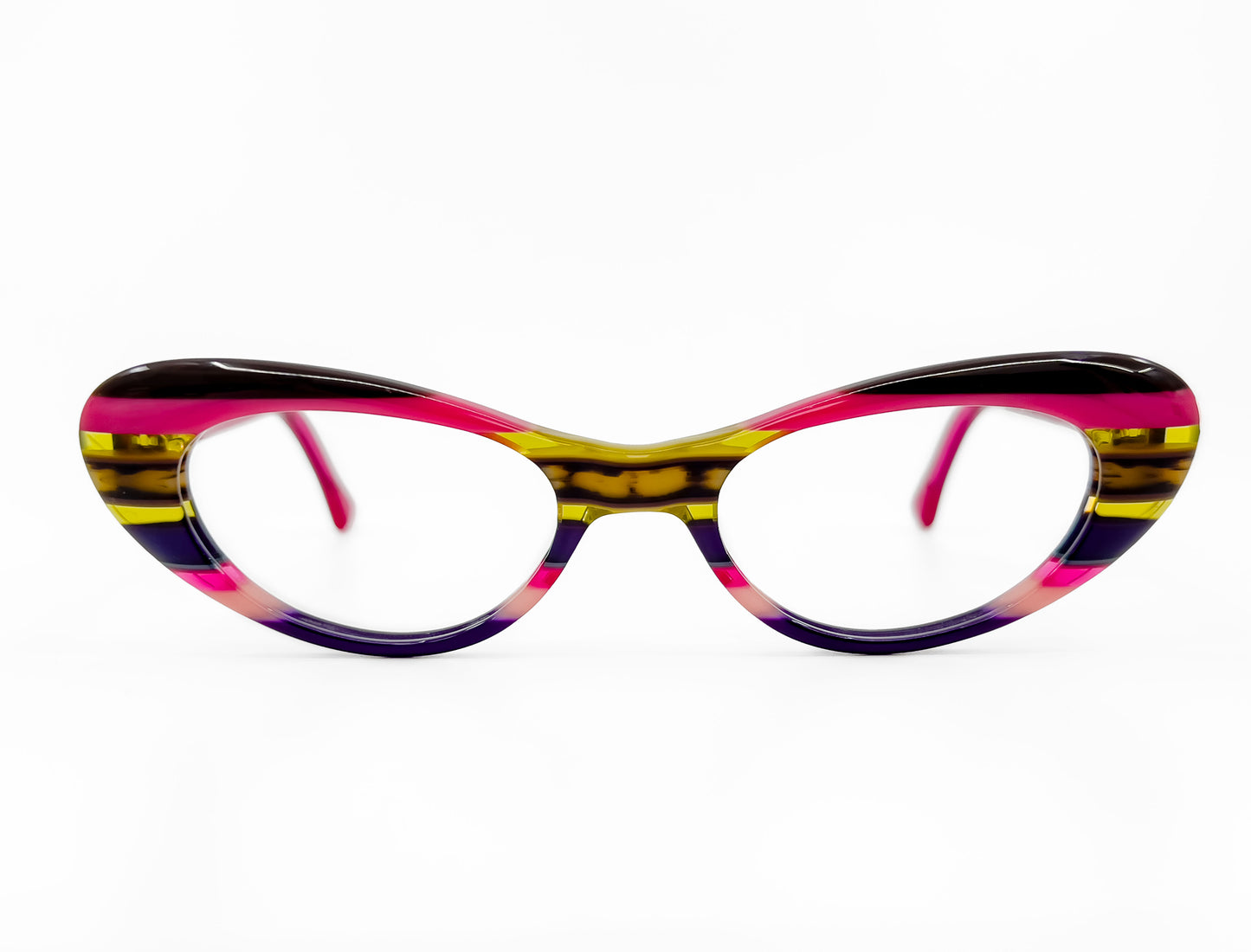 retro cat-eye colorful custom optical glasses New York
