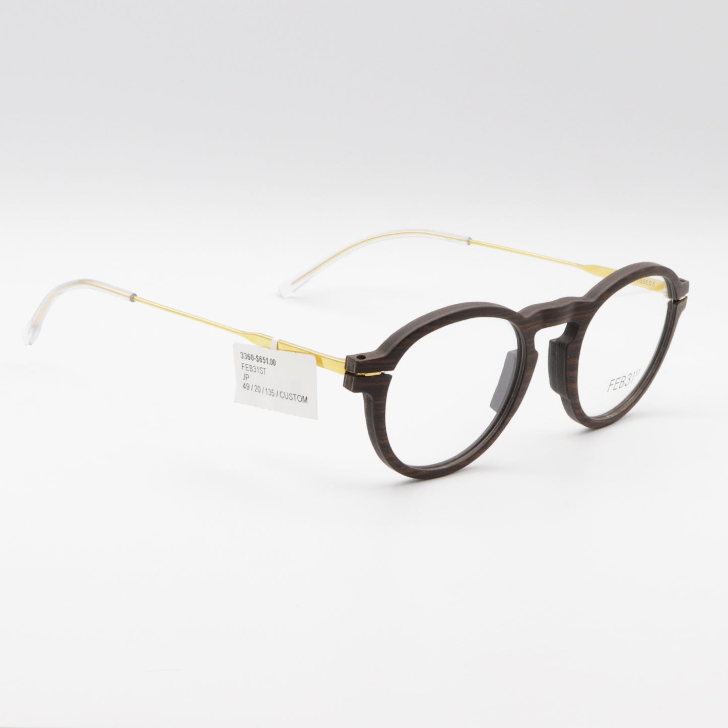 JP by FEB31st wooden glasses Brown and Gold