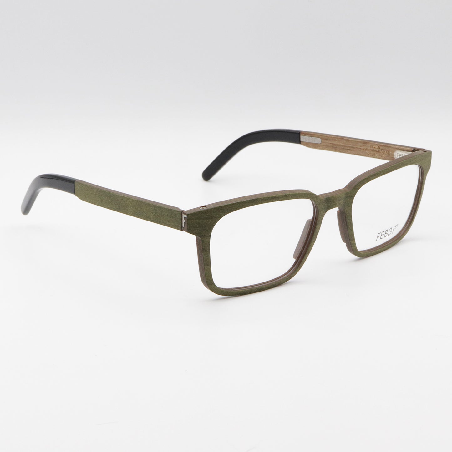 Damien by FEB31st wooden glasses Green and Grey