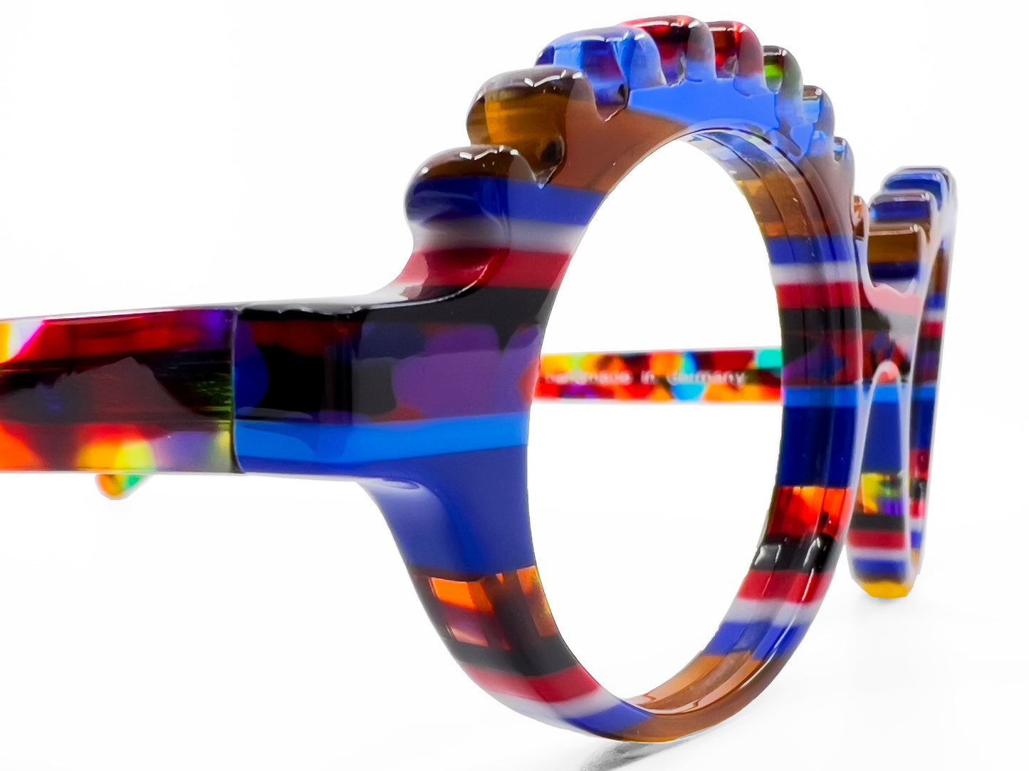 funky lashes colorful stripes custom optical glasses New York