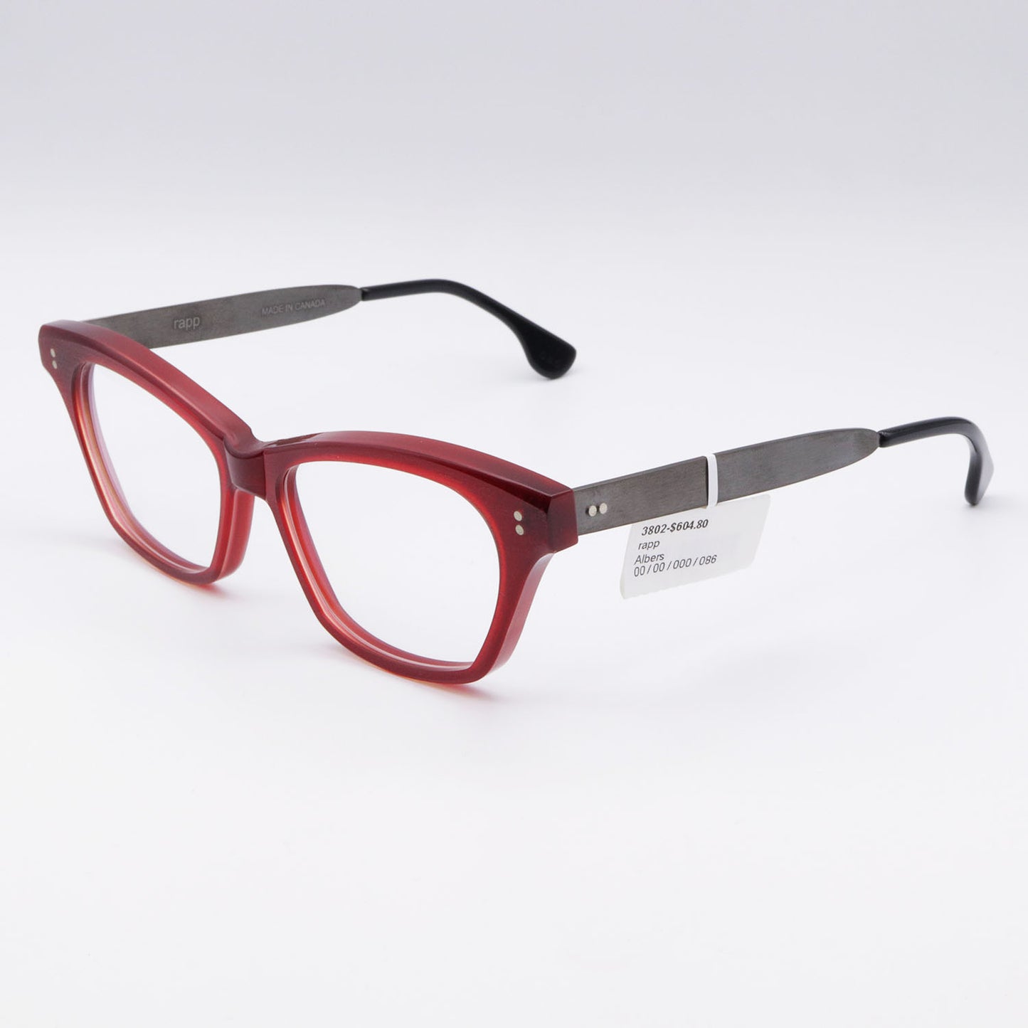 Albers Rapp Frames Glasses Red and Black Matte
