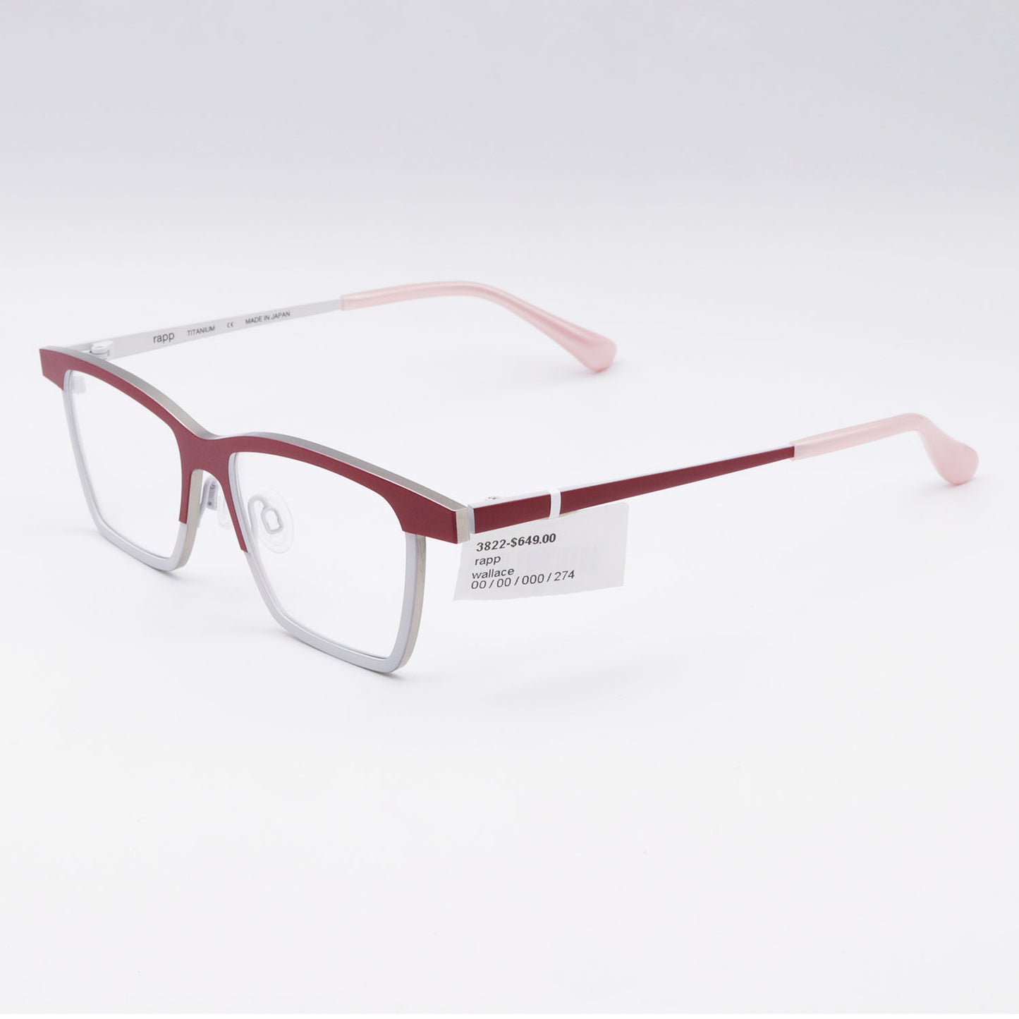 Wallace Rapp Frames Glasses Red and White