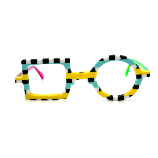Square and Round 3295 La Bleu Multi-Color Glasses