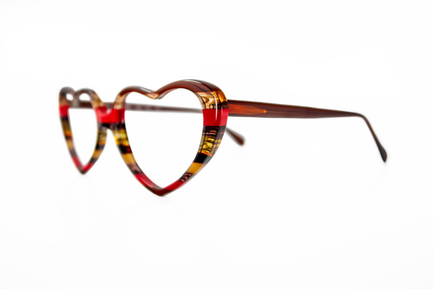 Heart shaped colorful custom optical glasses New York