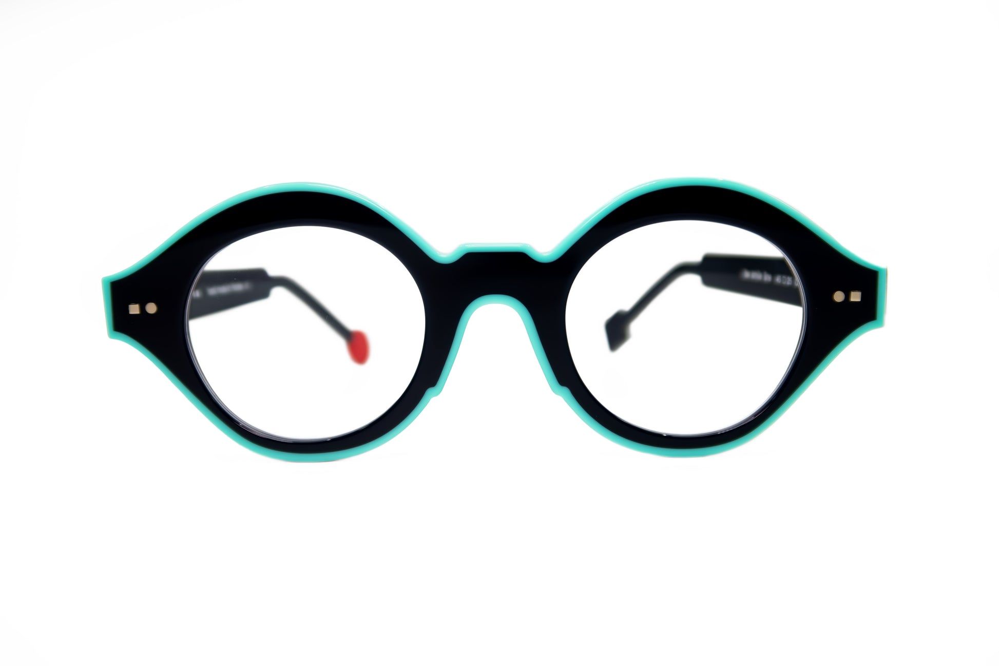 round blue with turquoise optical glasses New York