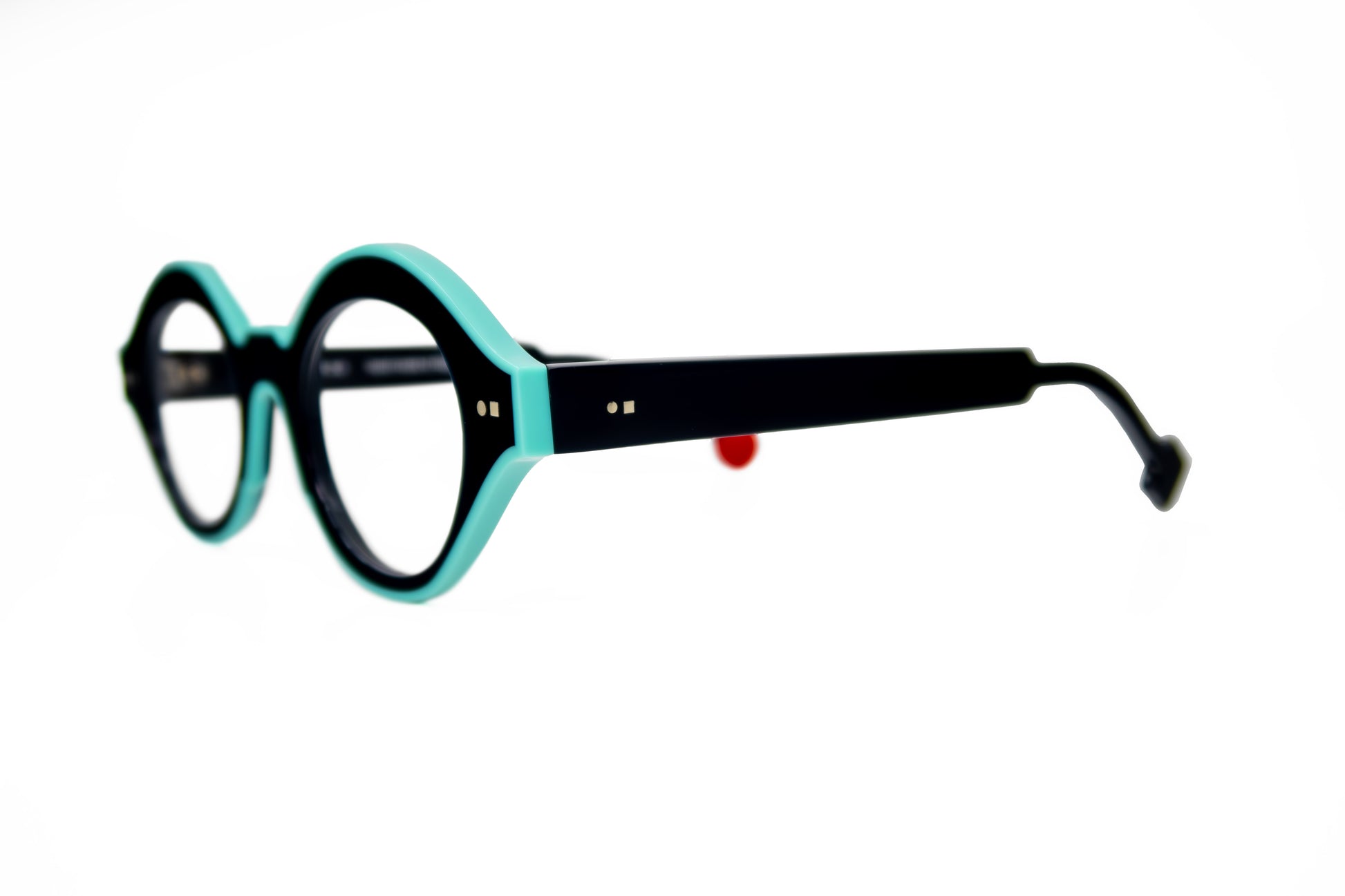 round blue with turquoise optical glasses New York