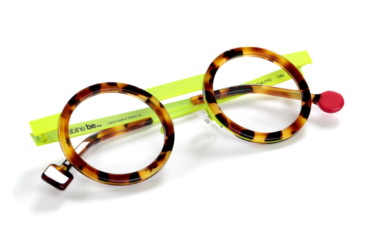 optical glasses round green metal New York 