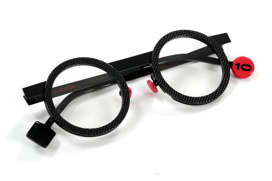 optical glasses round black metal New York 