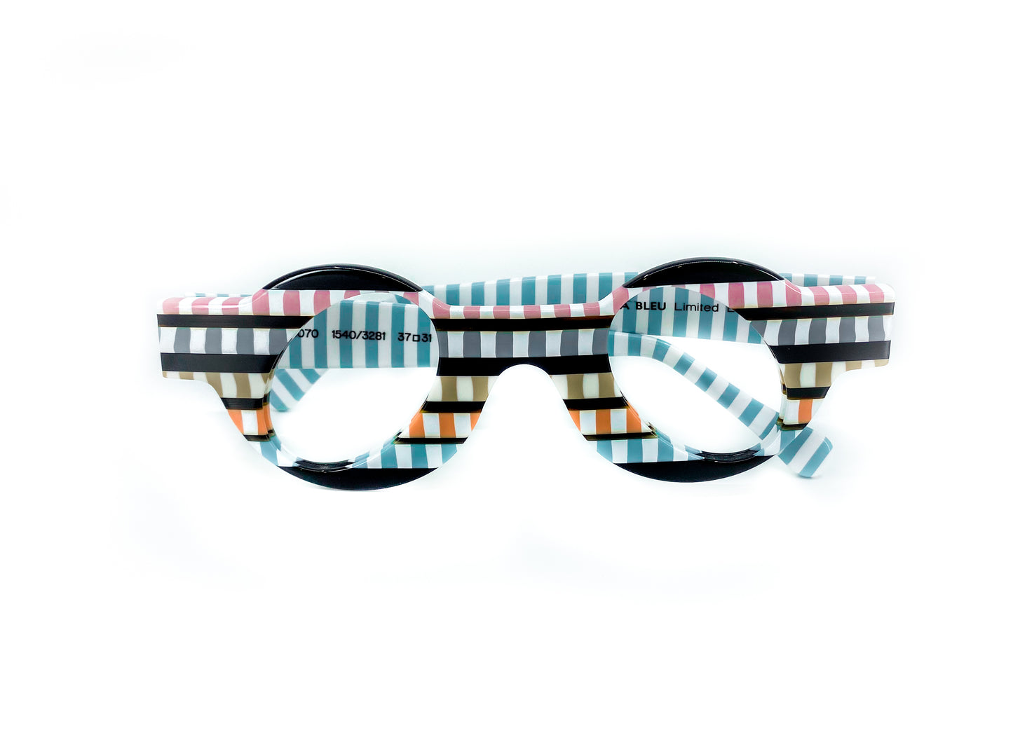 Modified oval 3070 by La Bleu LE Frames Glasses striped
