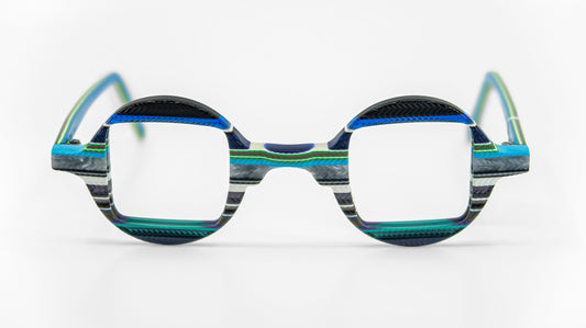 Double square 2856 by La Bleu LE Frames Glasses striped