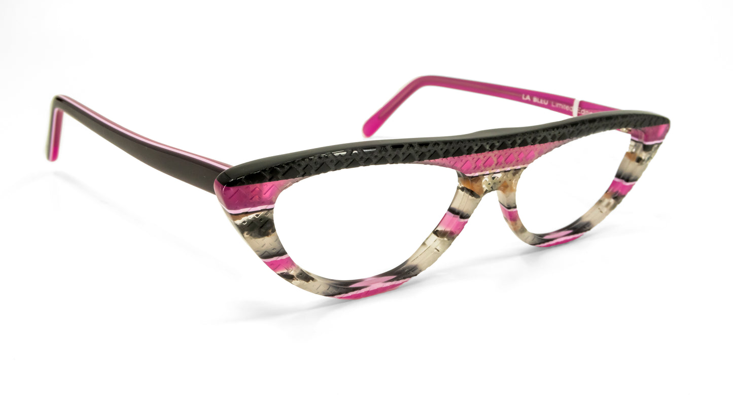 Cateye 3091 by La Bleu Frames Glasses striped