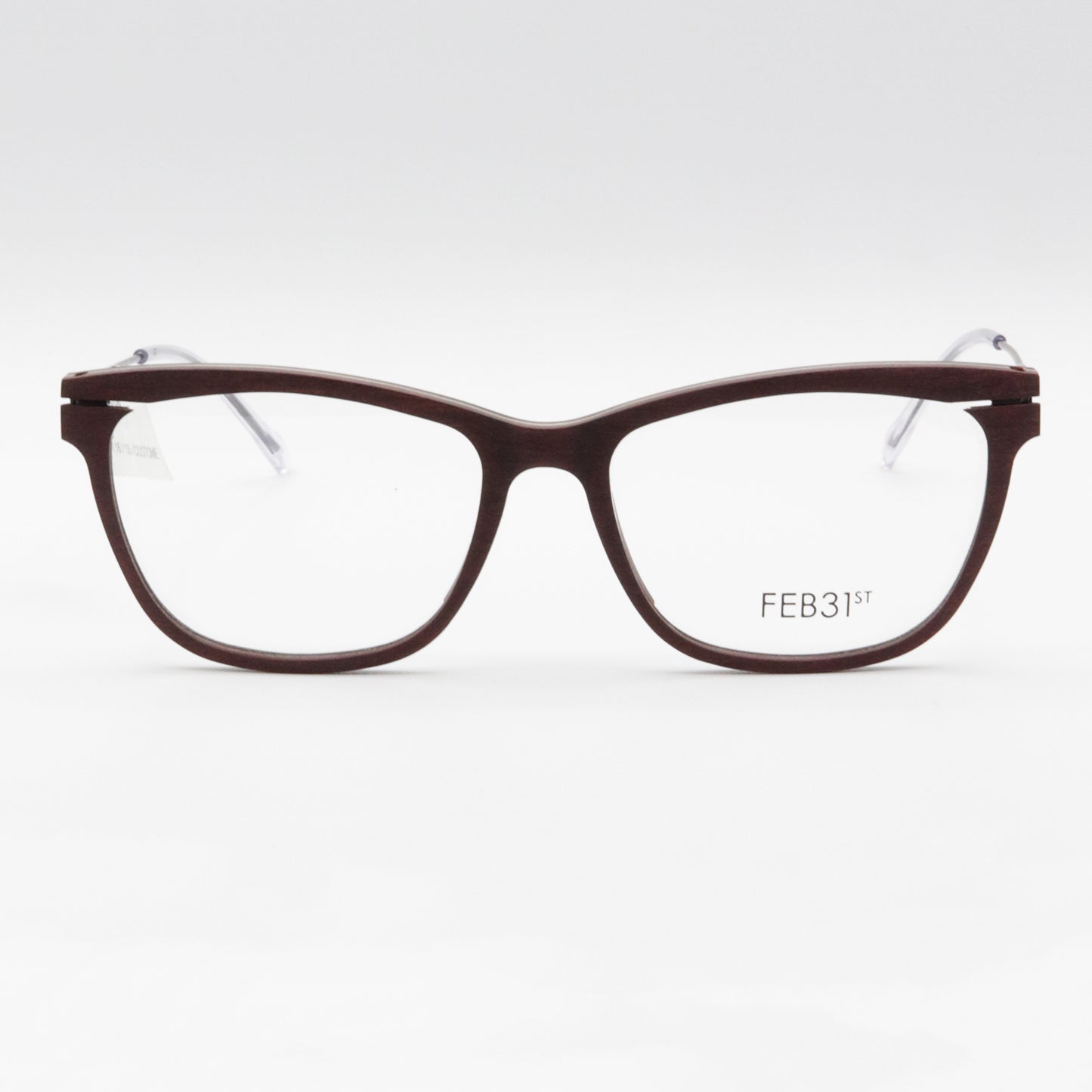 Simo by FEB31st wooden glasses Burgundy Brown