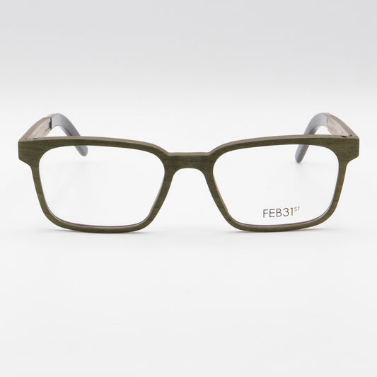 Damien by FEB31st wooden glasses Green and Grey