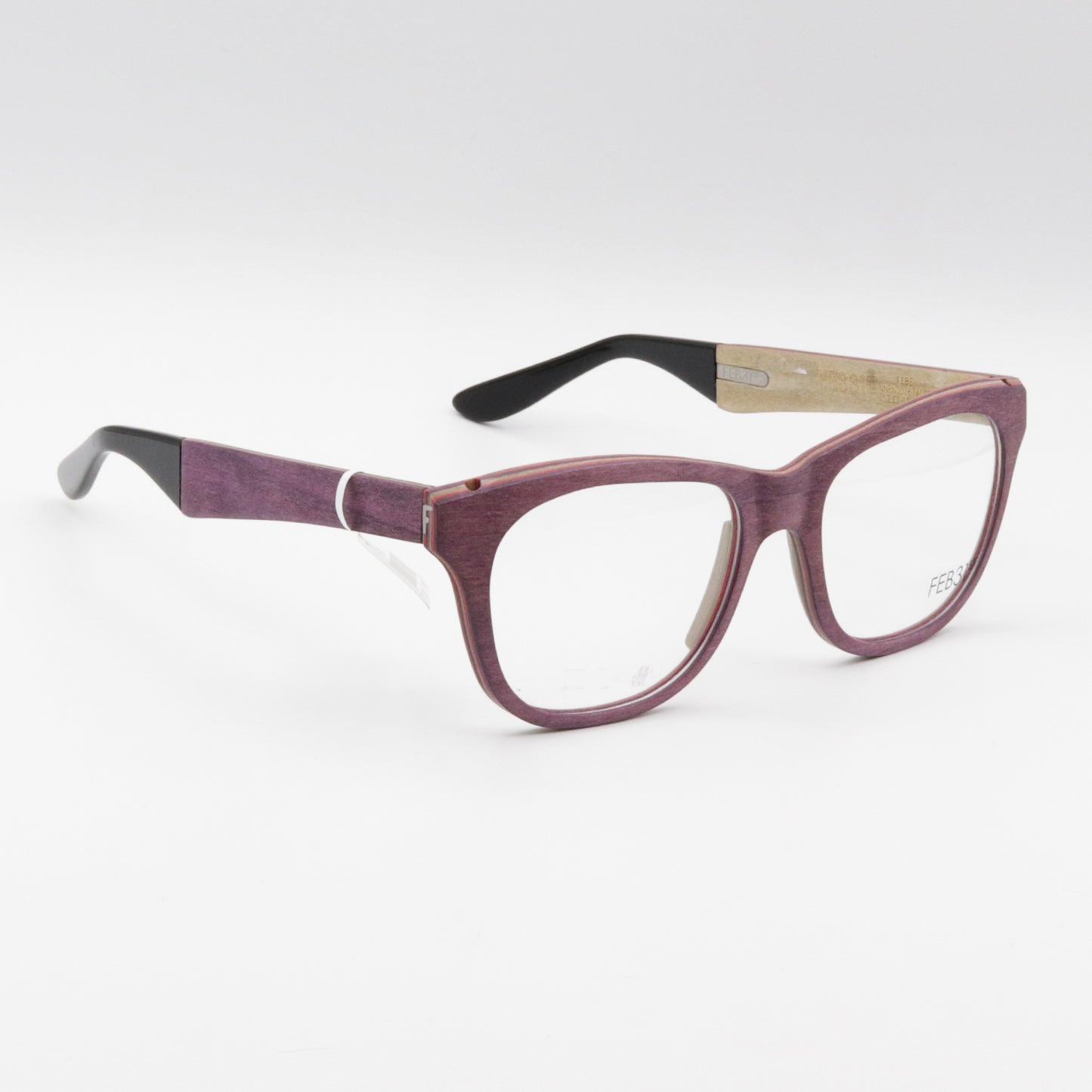 FEBE by FEB31st wooden glasses Purple and Beige