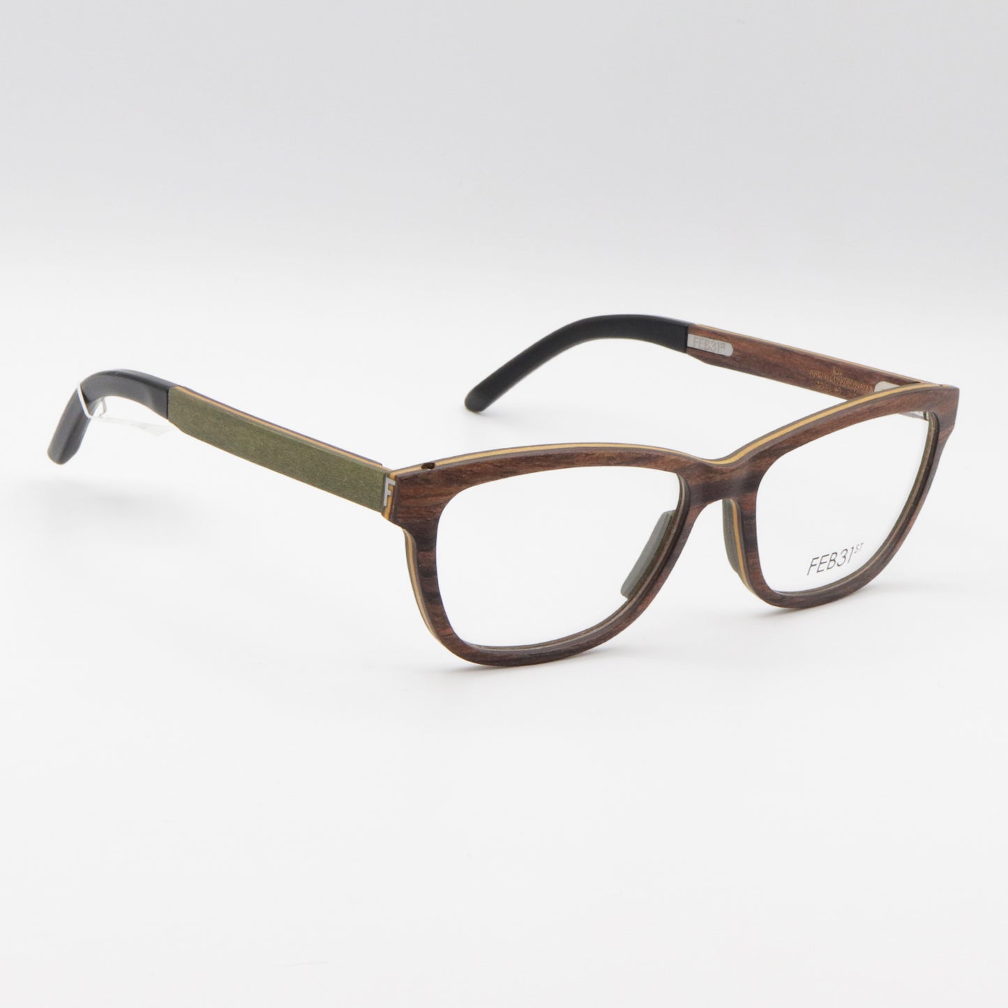 Eva by by FEB31st wooden glasses Brown and Green