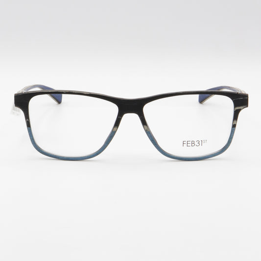 Alex by FEB31st wooden glasses Blue and Black
