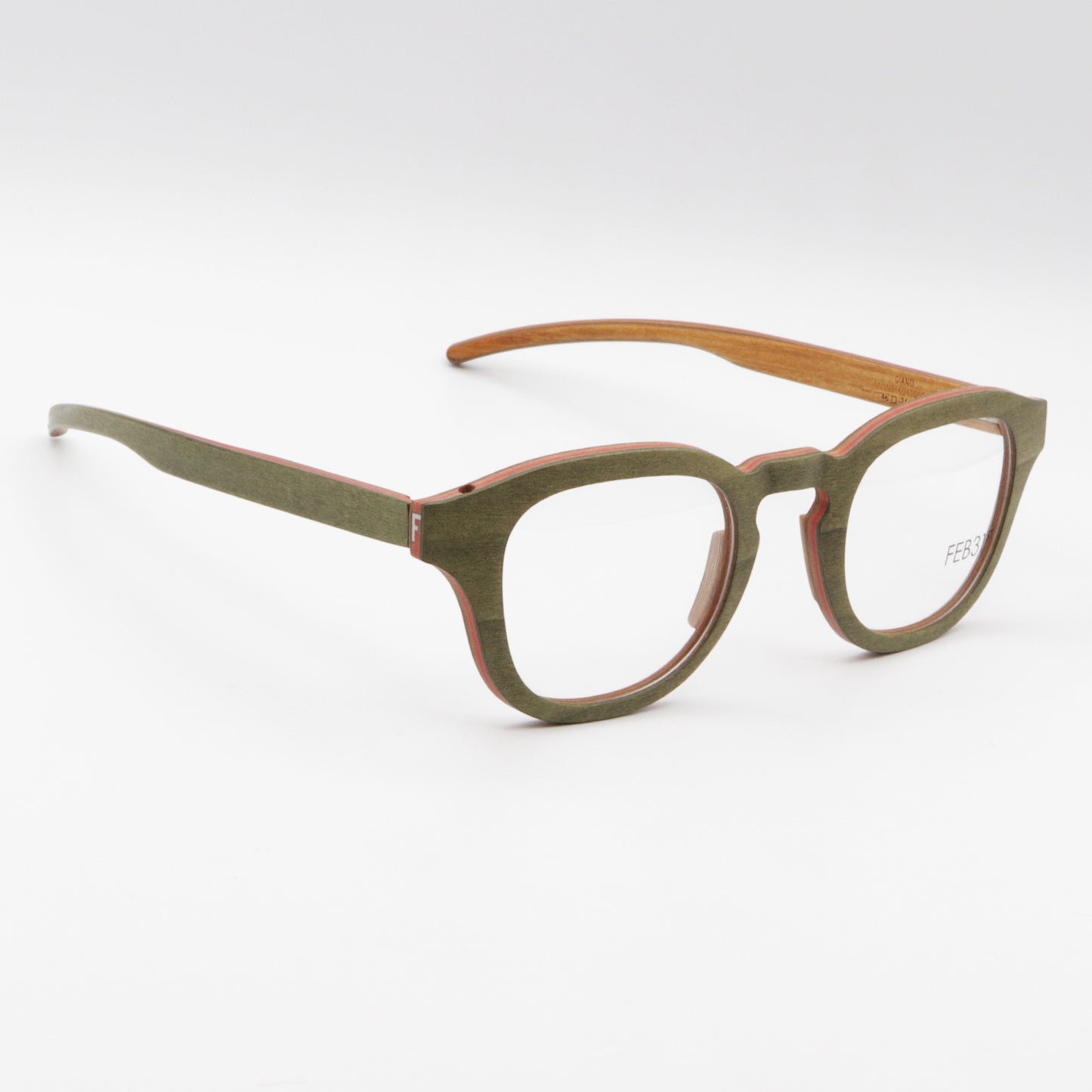 Giano by FEB31st wooden glasses Green and Red