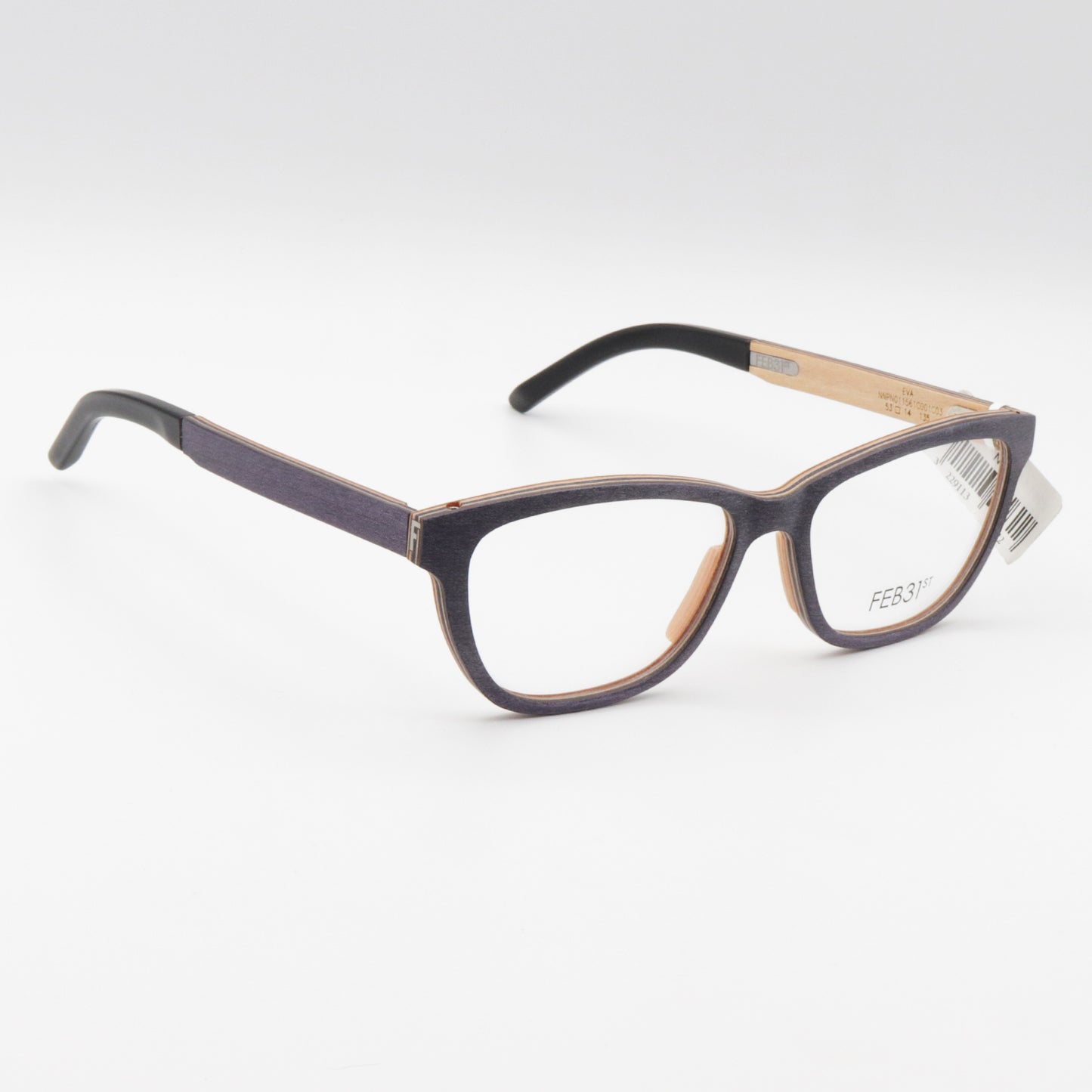 Eva by FEB31st wooden glasses Purple and Beige