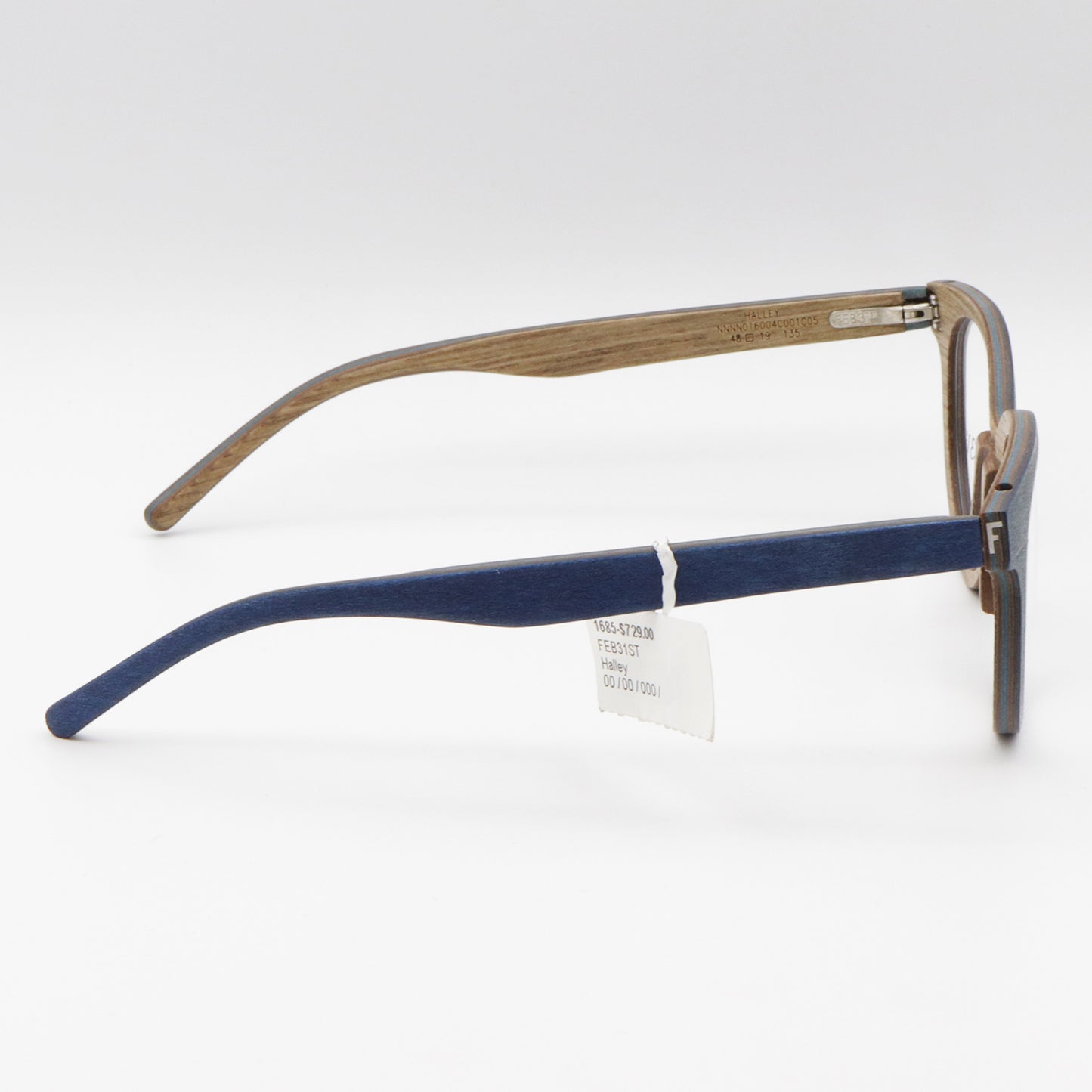 Halley by FEB31st wooden glasses Blue and Brown