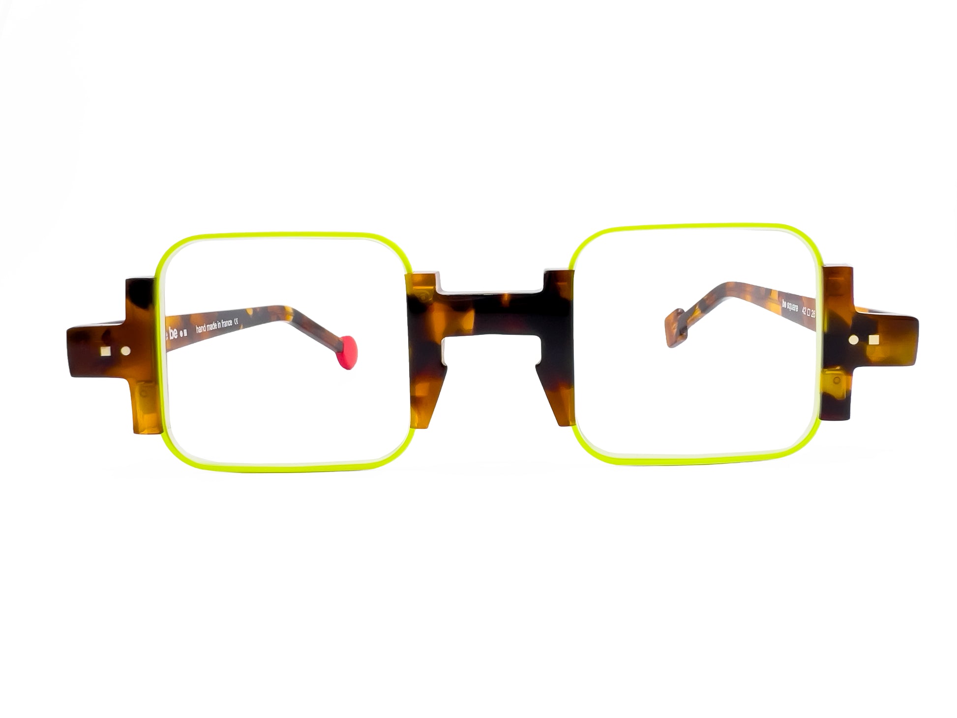 square unique tortoise neon optical glasses New York