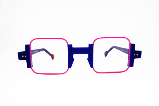 square unique purple neon pink optical glasses New York