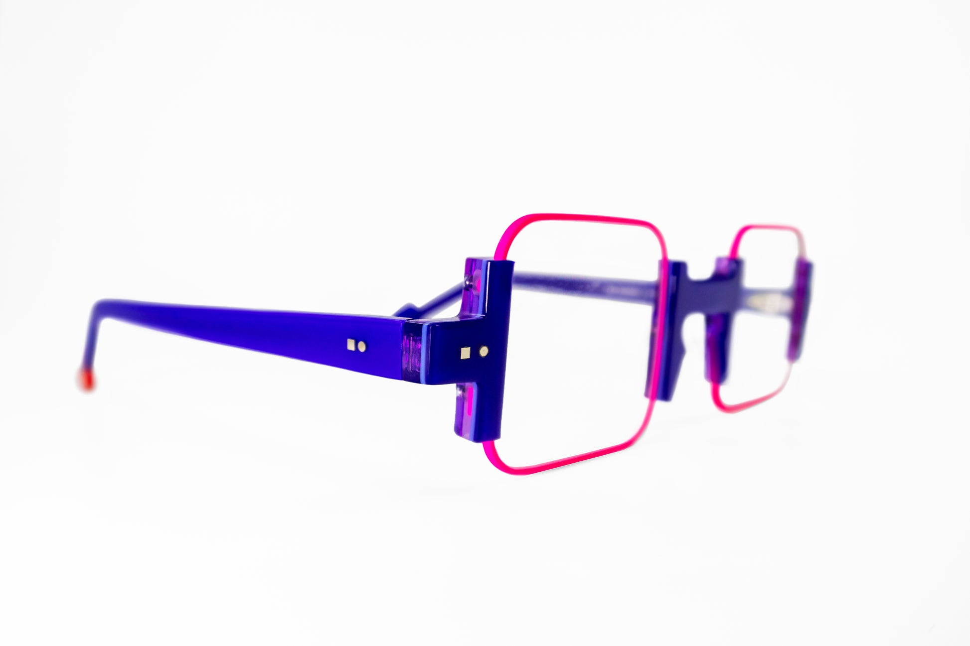 square unique purple neon pink optical glasses New York