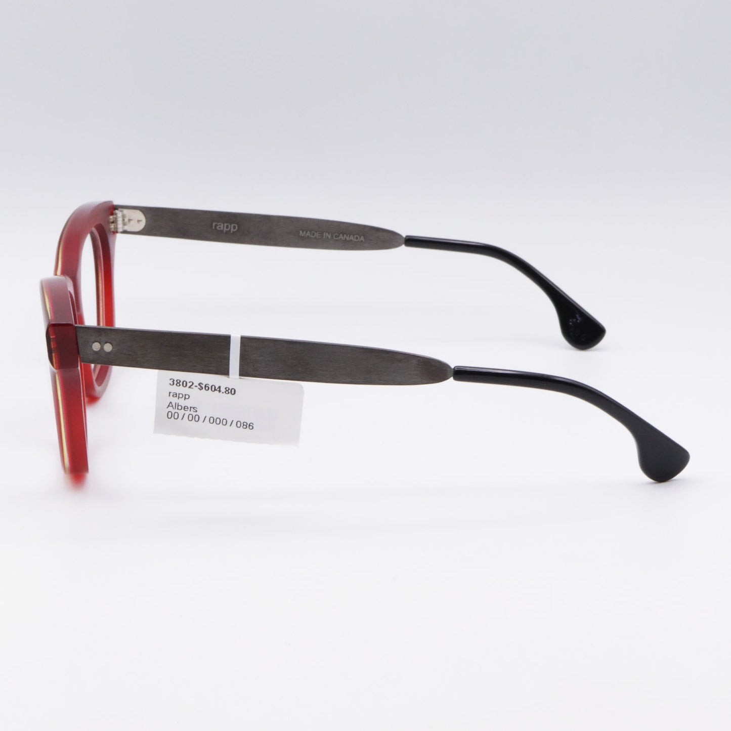 Albers Rapp Frames Glasses Red and Black Matte