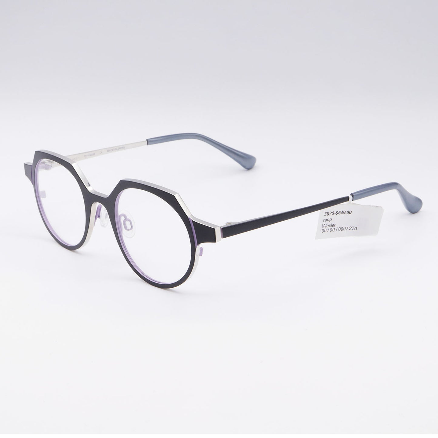 Wexler Rapp Black and Purple Frames Glasses